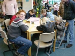 Großer Andrang in der Bibliothek